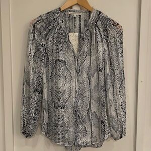 Daniel Rain Snake Print Blouse